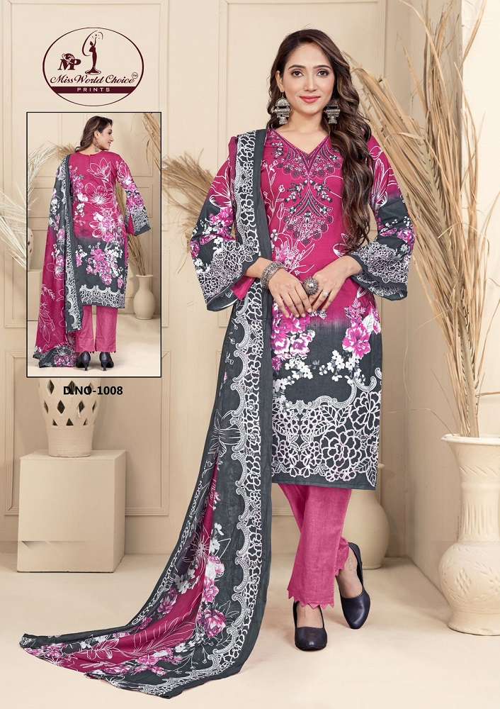 Miss World Mahenoor Vol 1 Dress Material Wholesale catalog