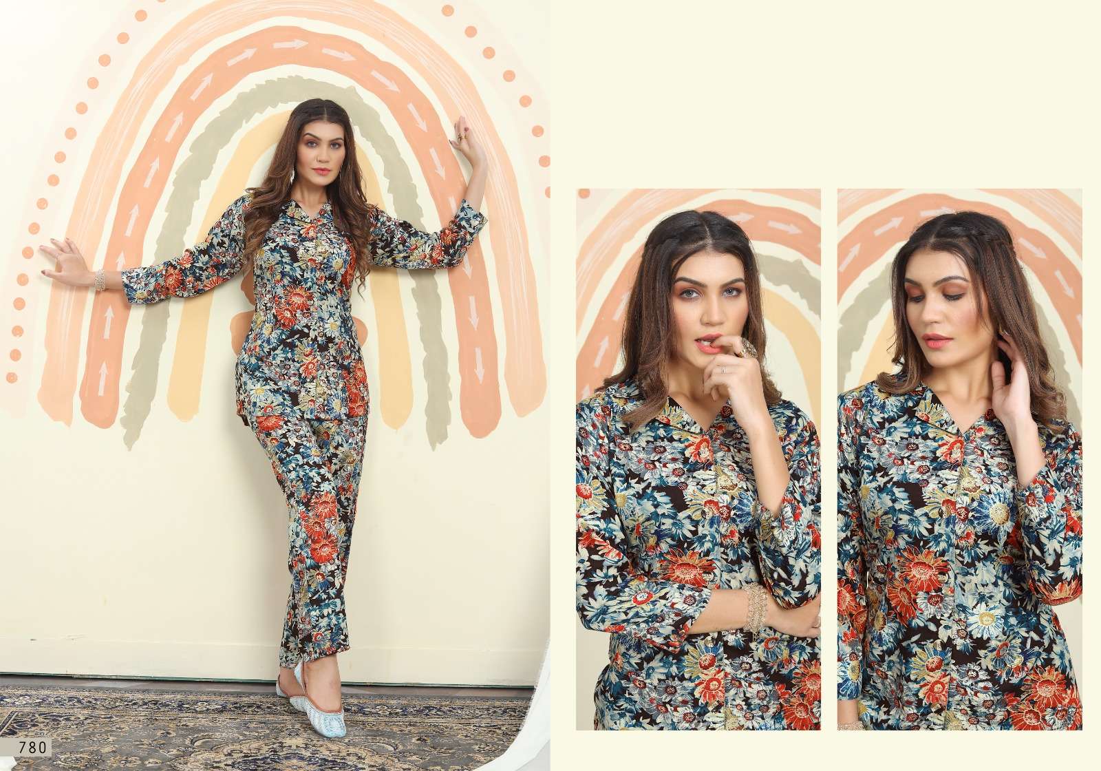 Moksh International  Co-ord Set Vol - 2 Kurti Wholesale catalog