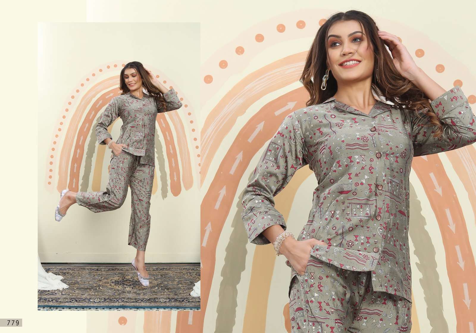 Moksh International  Co-ord Set Vol - 2 Kurti Wholesale catalog