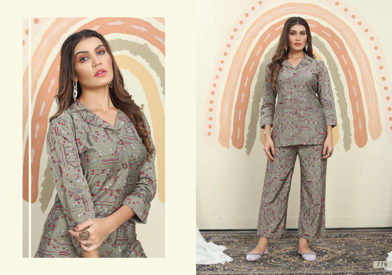 Moksh International  Co-ord Set Vol - 2 Kurti Wholesale catalog