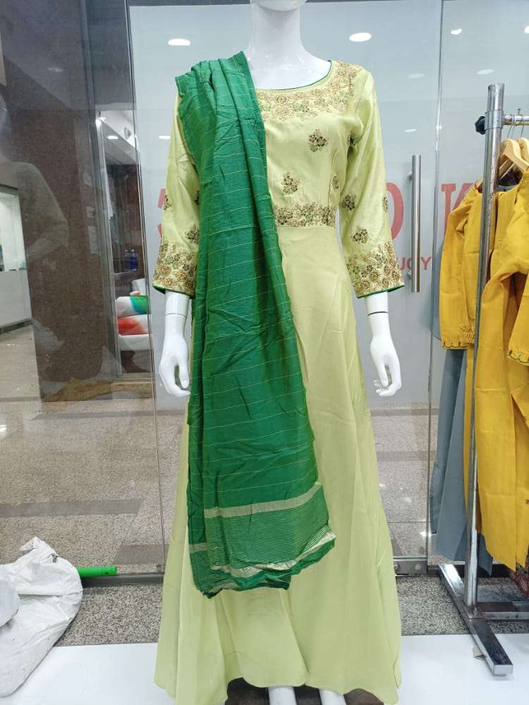 Moksh International Design No. 101 Gown Kurti Wholesale catalog