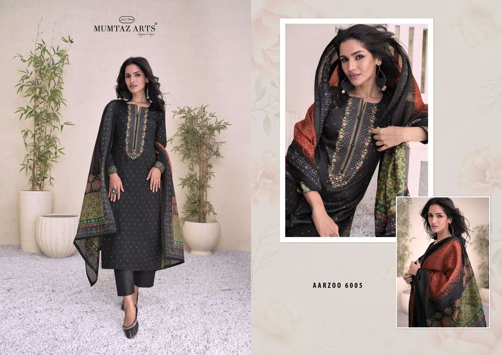 Mumtaz Aarzoo Jam Satin Designer Salwar Suits Wholesale catalog