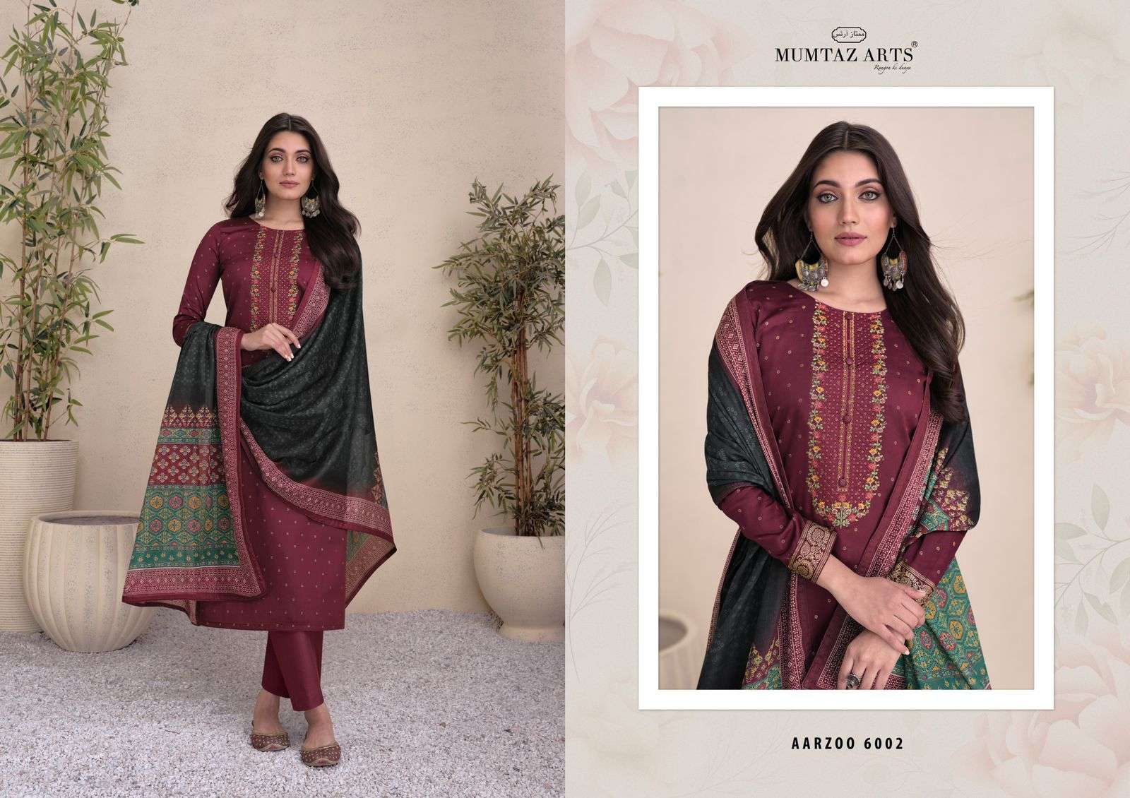 Mumtaz Aarzoo Jam Satin Designer Salwar Suits Wholesale catalog