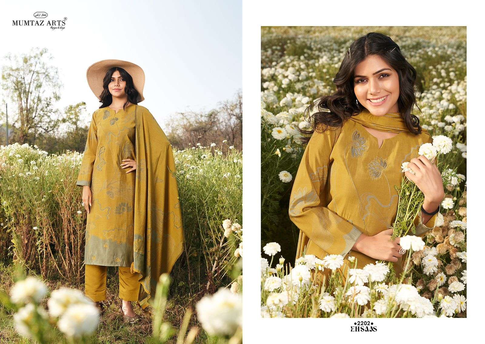 Mumtaz Arts Ehsaas Digital Printed Dress Material Wholesale catalog