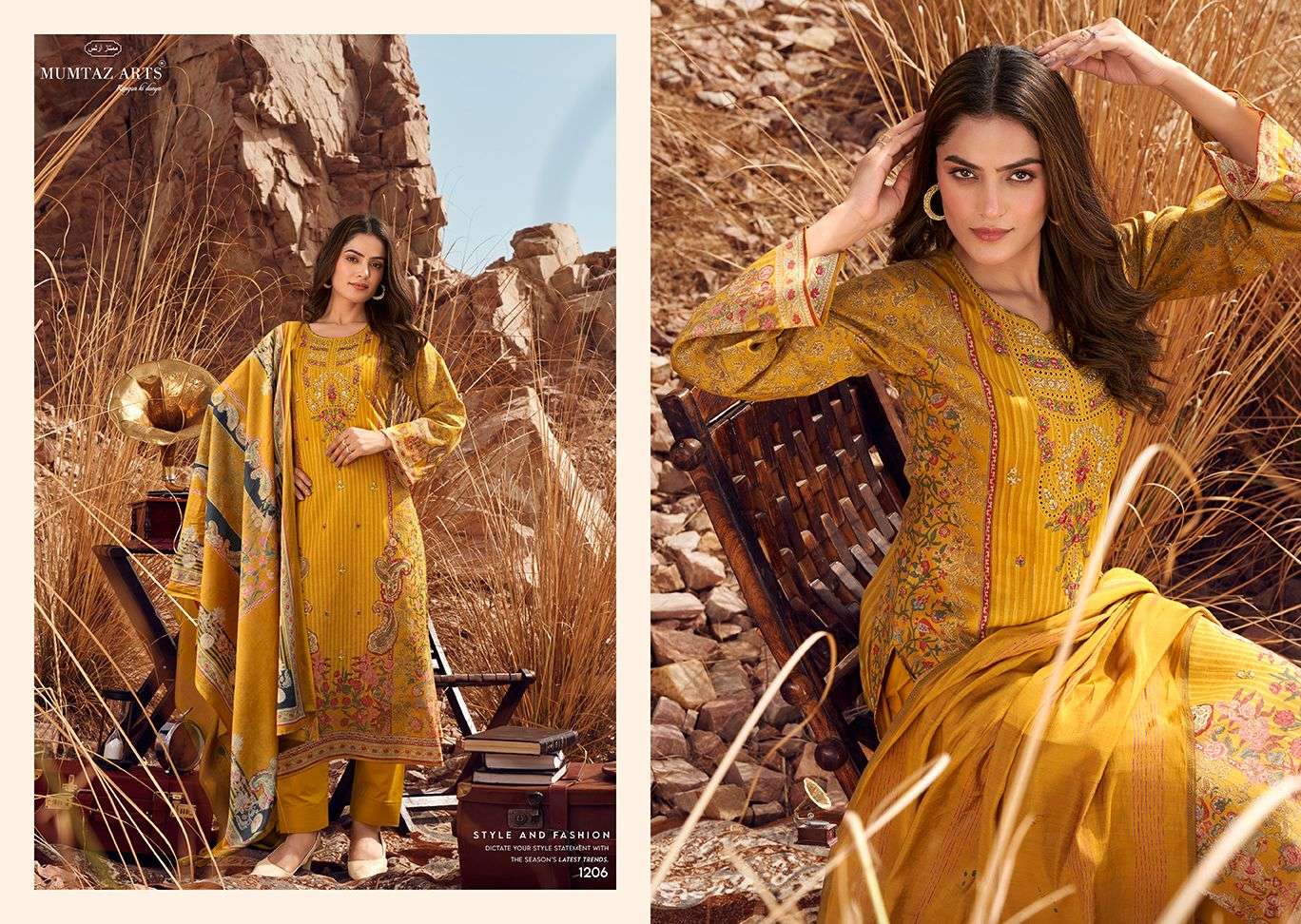 Mumtaz Ellena Karachi Lawn Designer Salwar Kameez Wholesale catalog