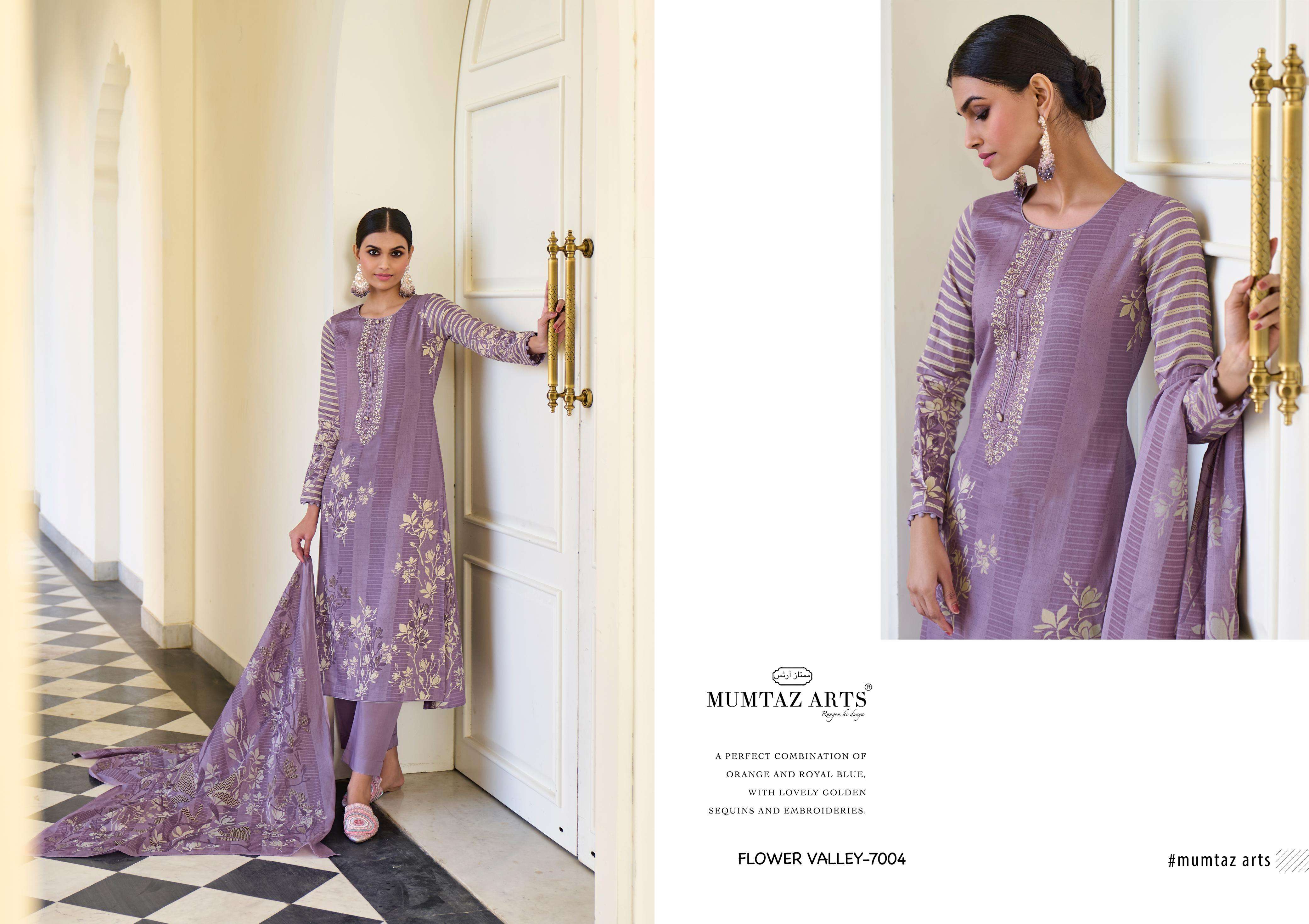 Mumtaz Flower Valley Jam Satin Digital Printed Salwar Suit Wholesale catalog