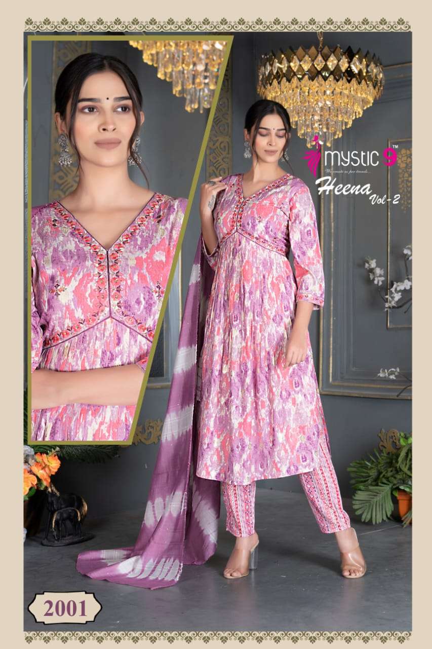 MYSTIC 9 HEENA  VOL - 2 Kurti Wholesale catalog