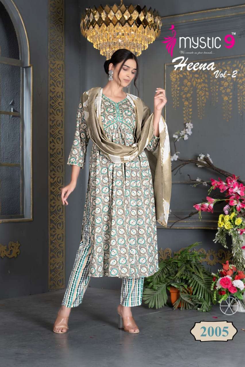 MYSTIC 9 HEENA  VOL - 2 Kurti Wholesale catalog