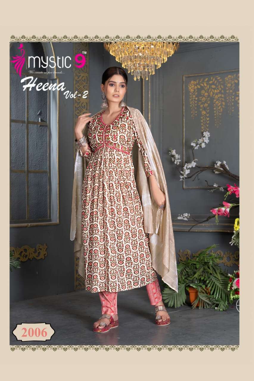 MYSTIC 9 HEENA  VOL - 2 Kurti Wholesale catalog