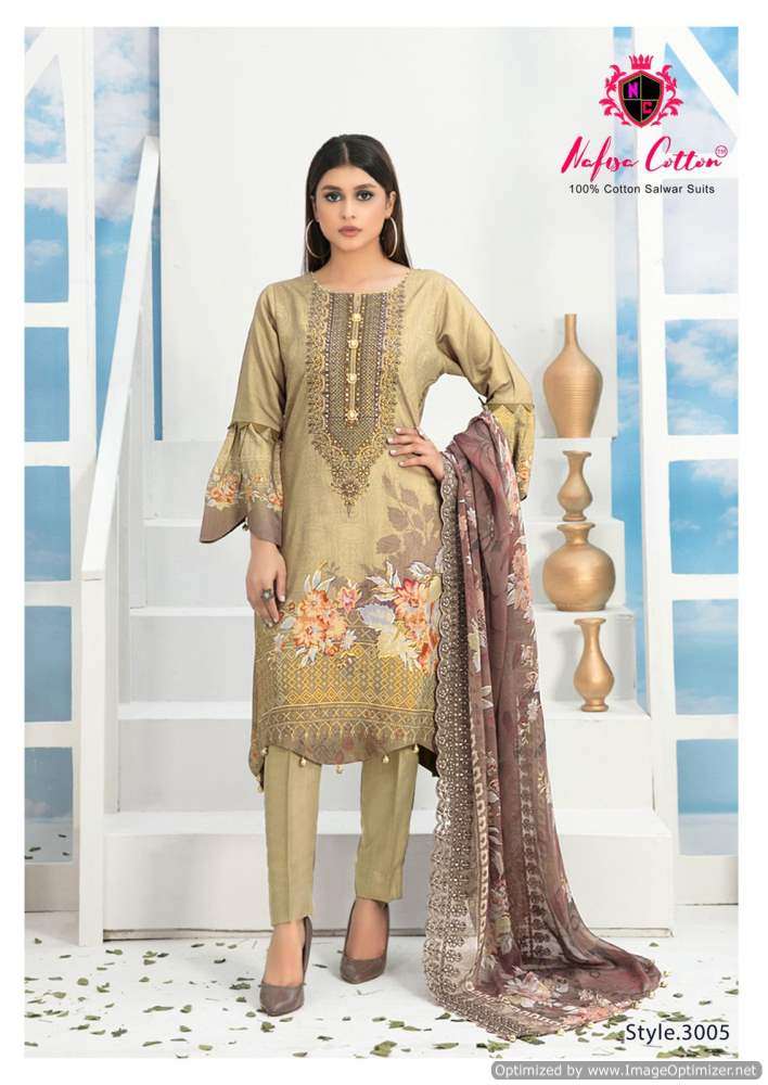 Nafisa Andaaz Vol 3 Cotton Printed Dress Material Wholesale catalog