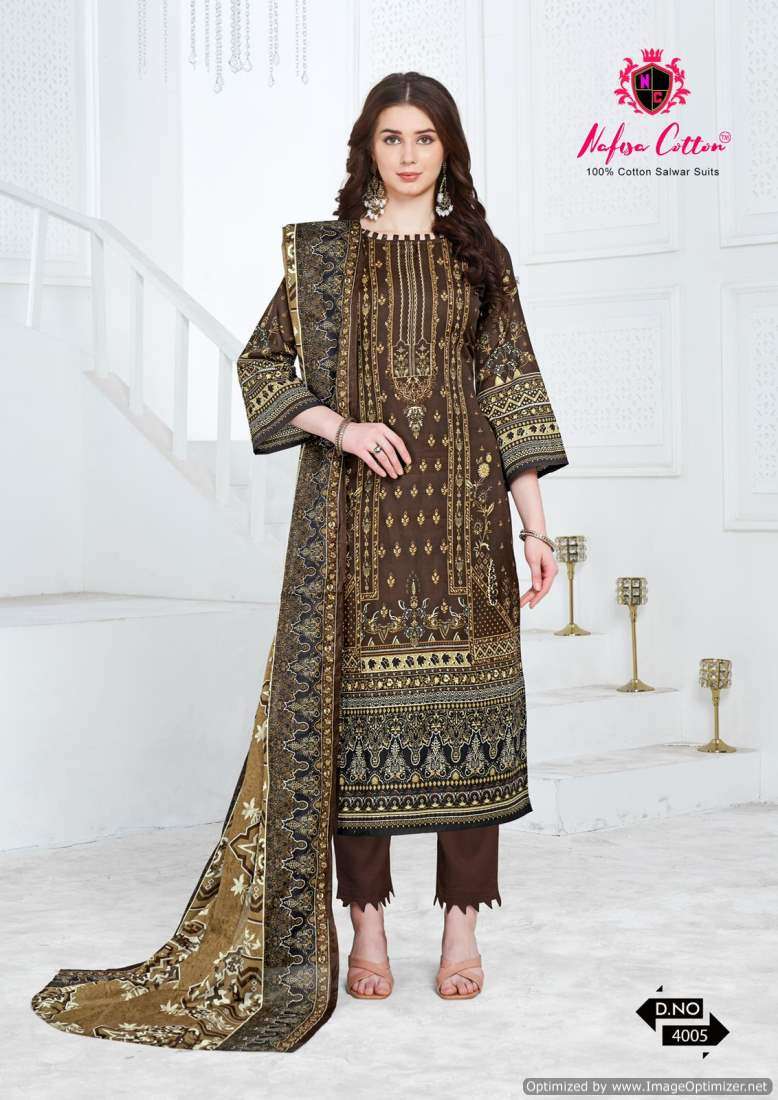 Nafisa Andaaz Vol 4 Karachi Soft Cotton Dress Material Wholesale catalog