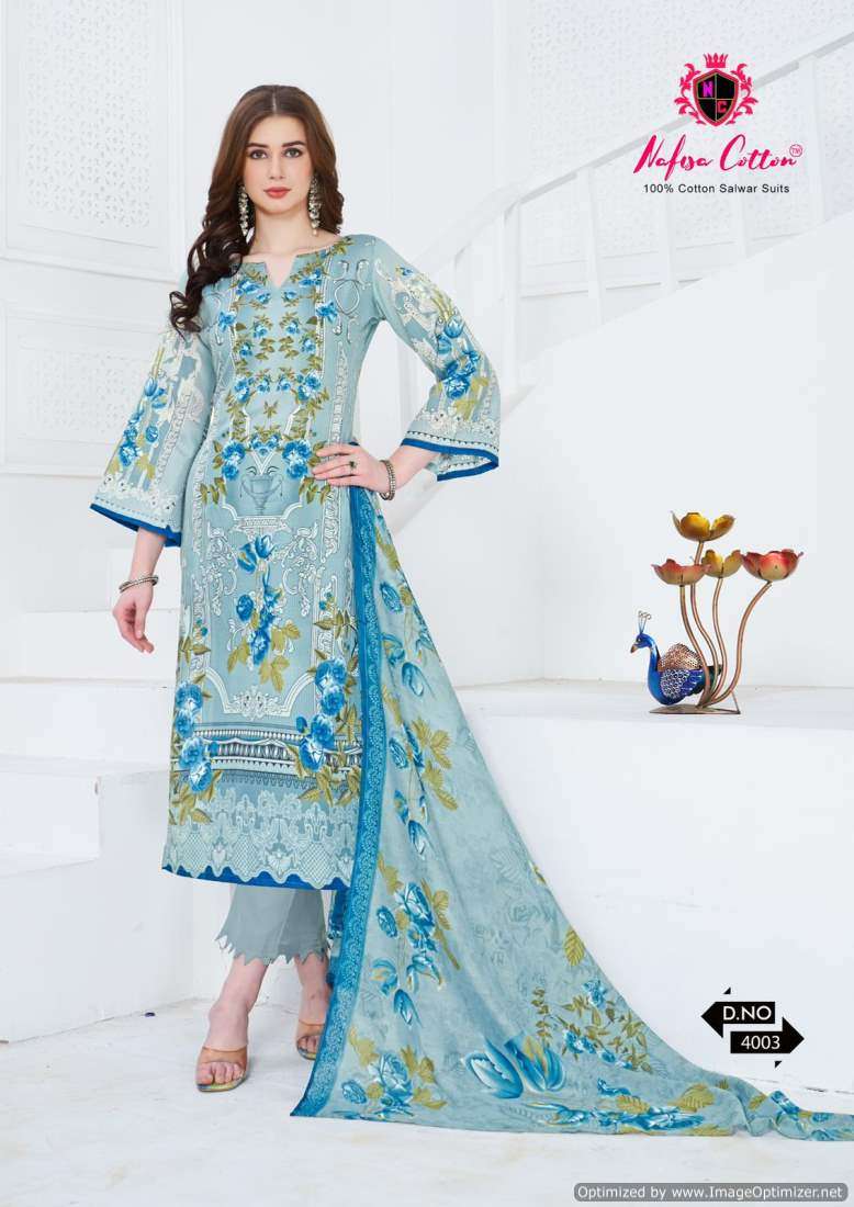 Nafisa Andaaz Vol 4 Karachi Soft Cotton Dress Material Wholesale catalog