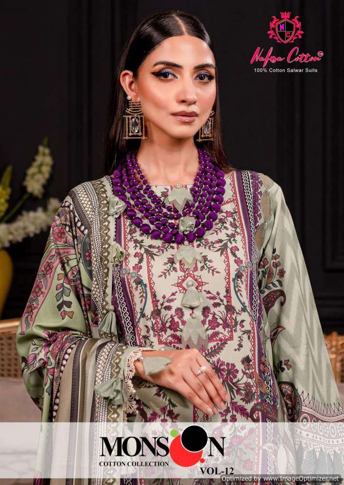 Nafisa Monsoon Vol-12 – Dress Material - Wholesale Catalog