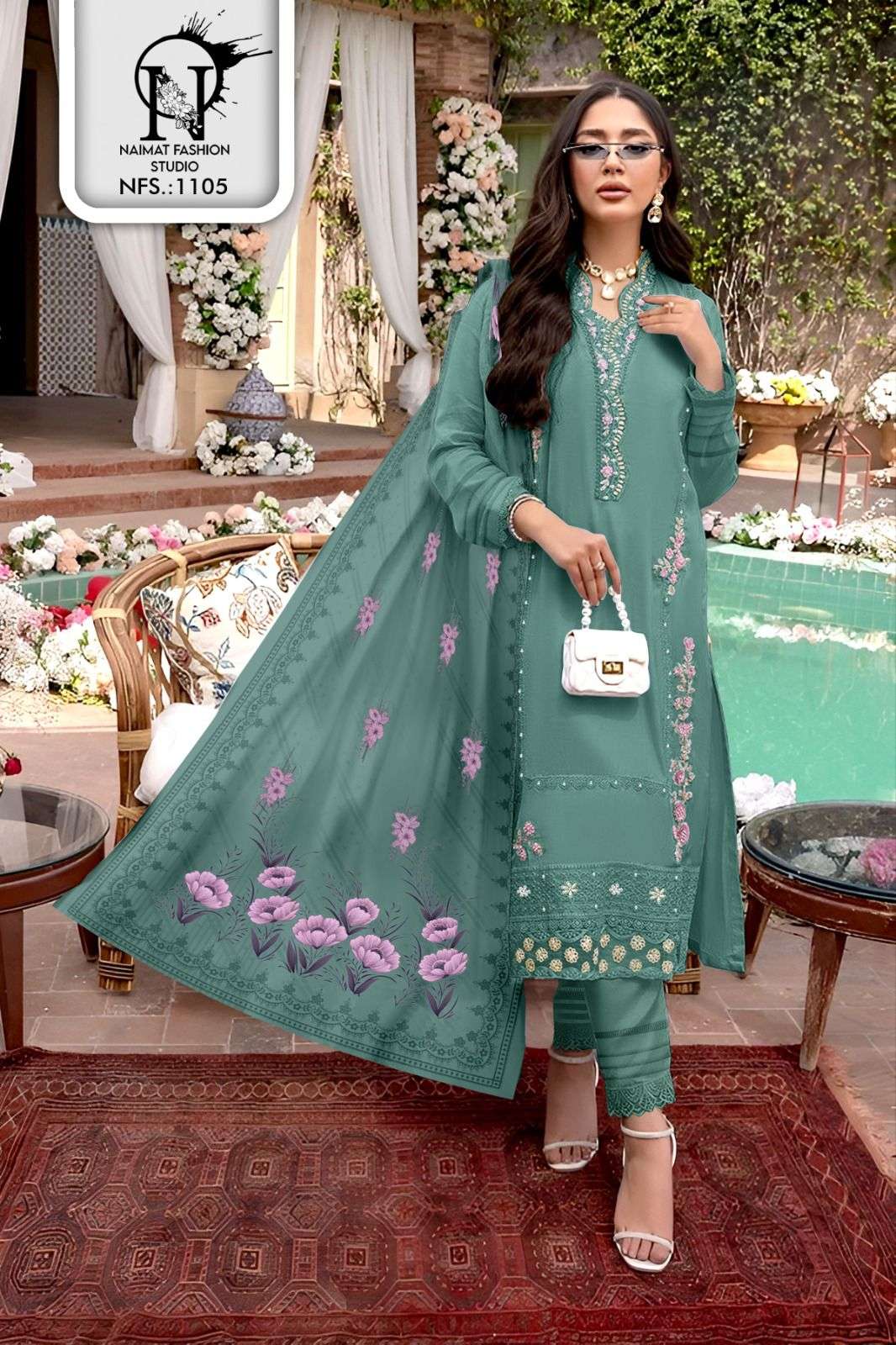 Naimat Fashion Studio 1105 Pakistani Suit Wholesale catalog
