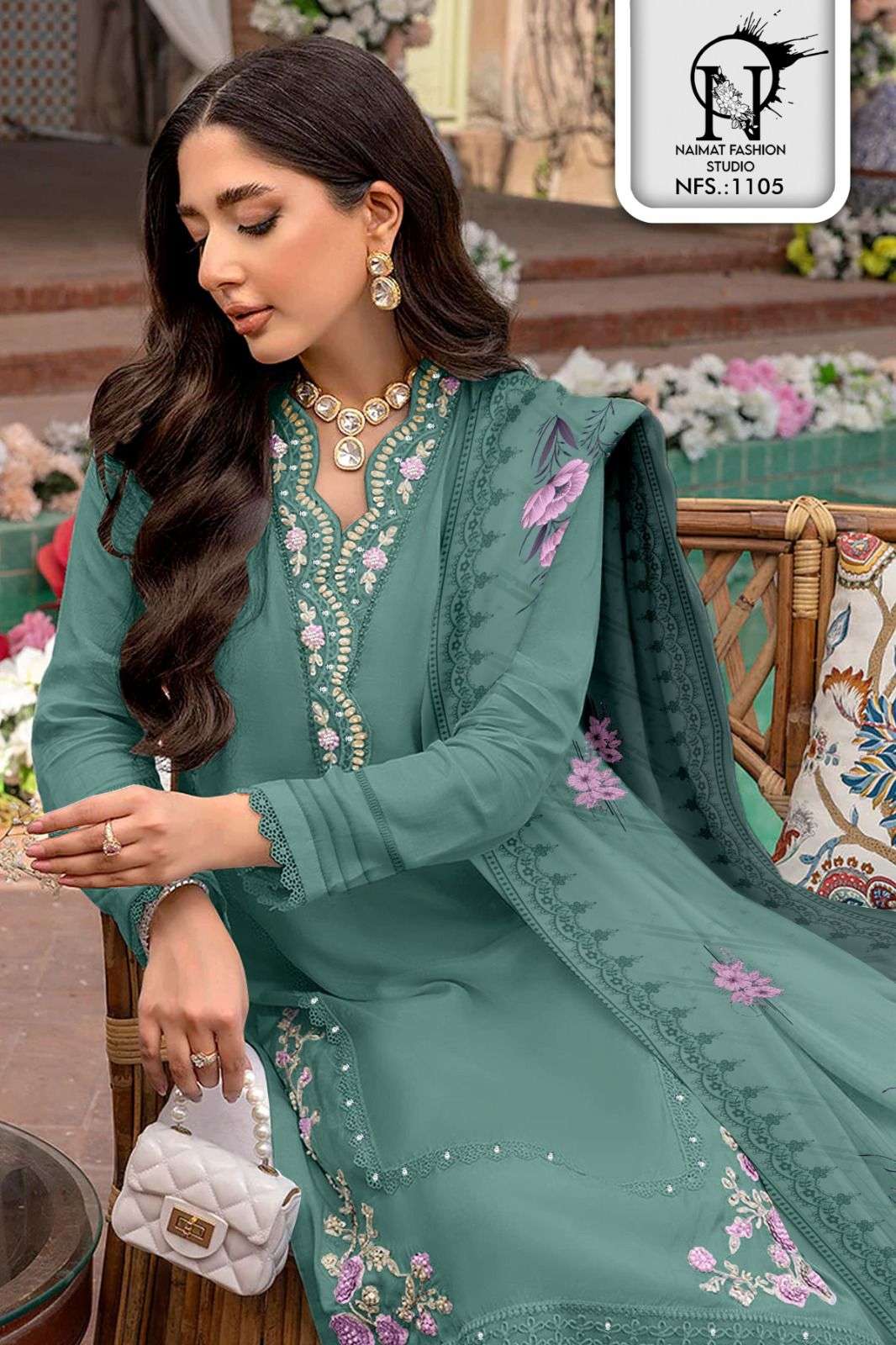 Naimat Fashion Studio 1105 Pakistani Suit Wholesale catalog