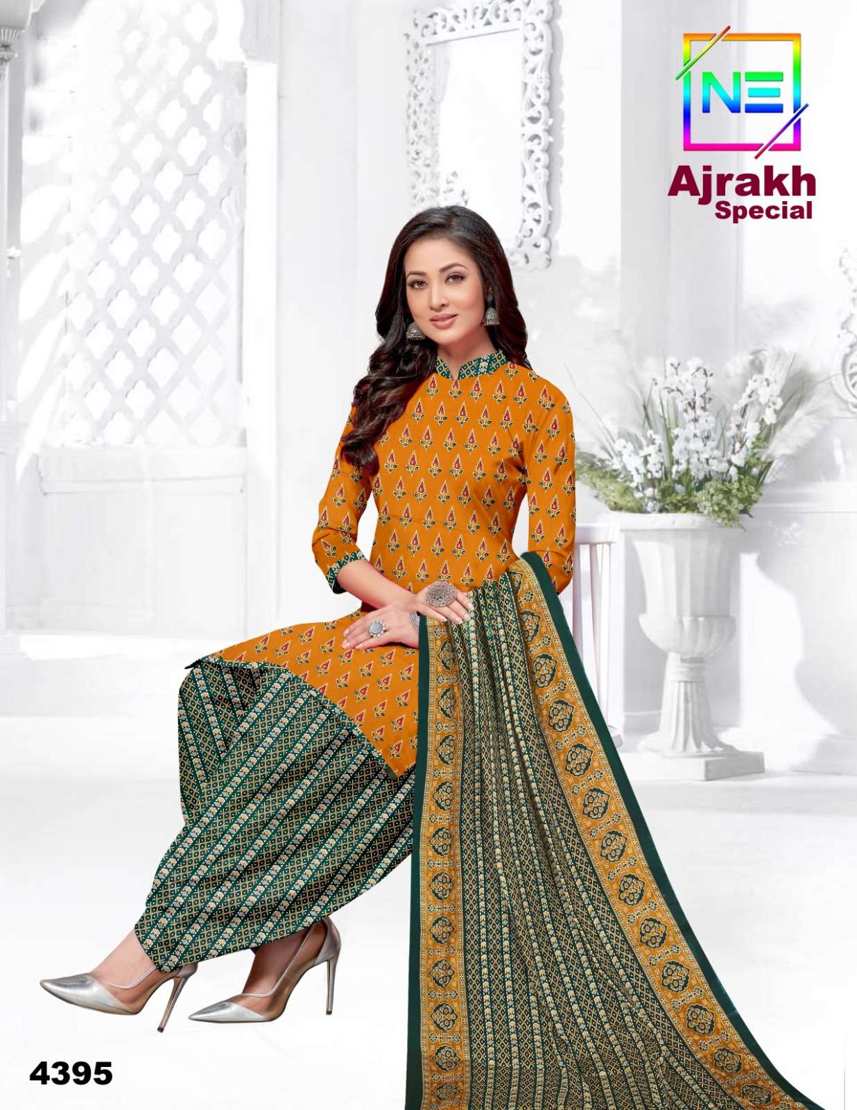 Nemi Ajarakh Heavy Lawn Cotton Dress Material Wholesale Catalog