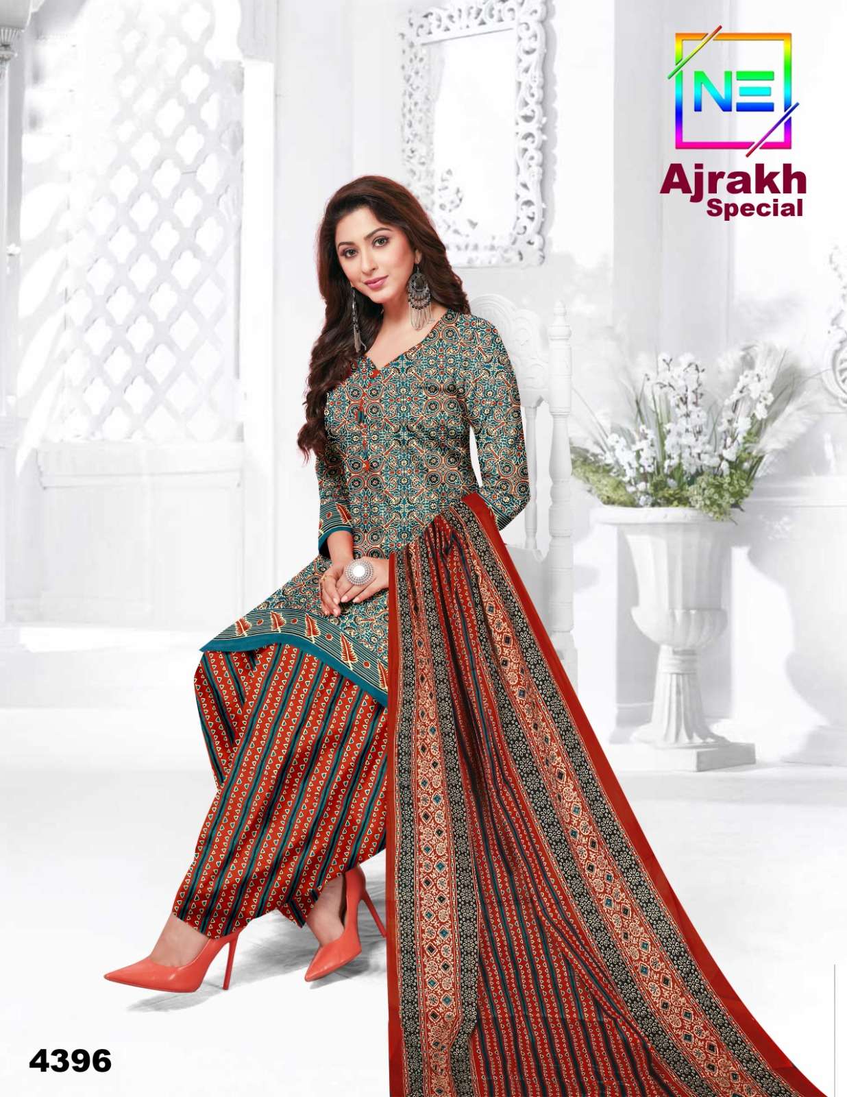 Nemi Ajarakh Heavy Lawn Cotton Dress Material Wholesale Catalog