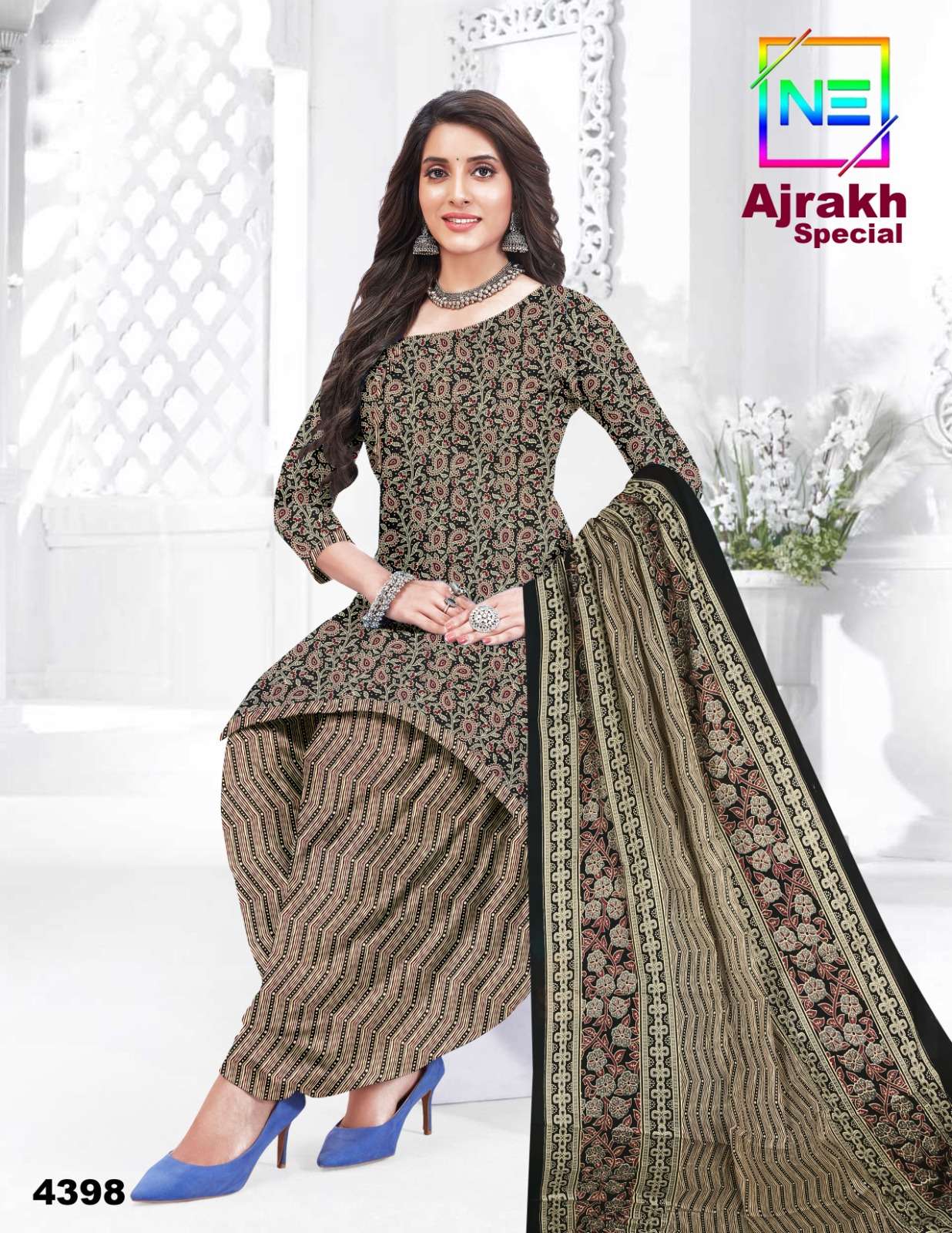 Nemi Ajarakh Heavy Lawn Cotton Dress Material Wholesale Catalog