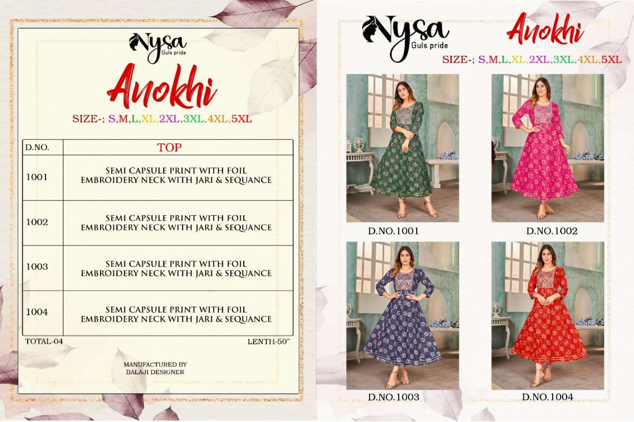 NYSA ANOKHI Kurti Wholesale catalog