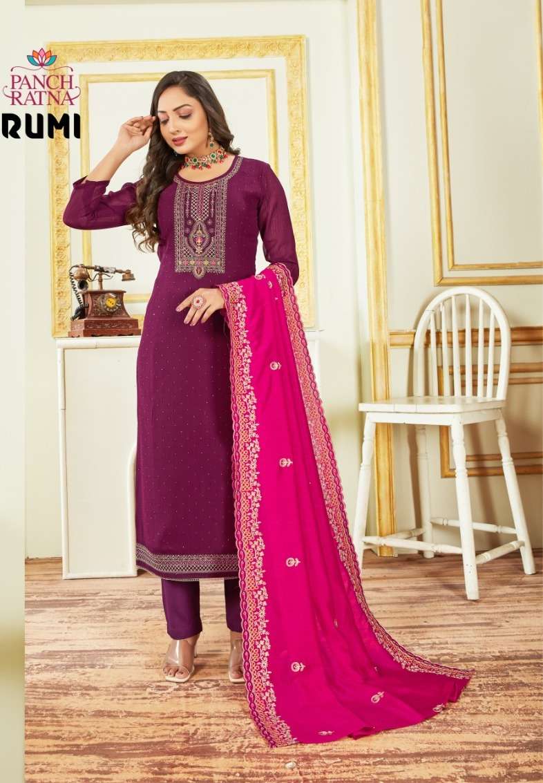 Panch Ratna Rumi Georgette Designer Salwar Suit Wholesale catalog