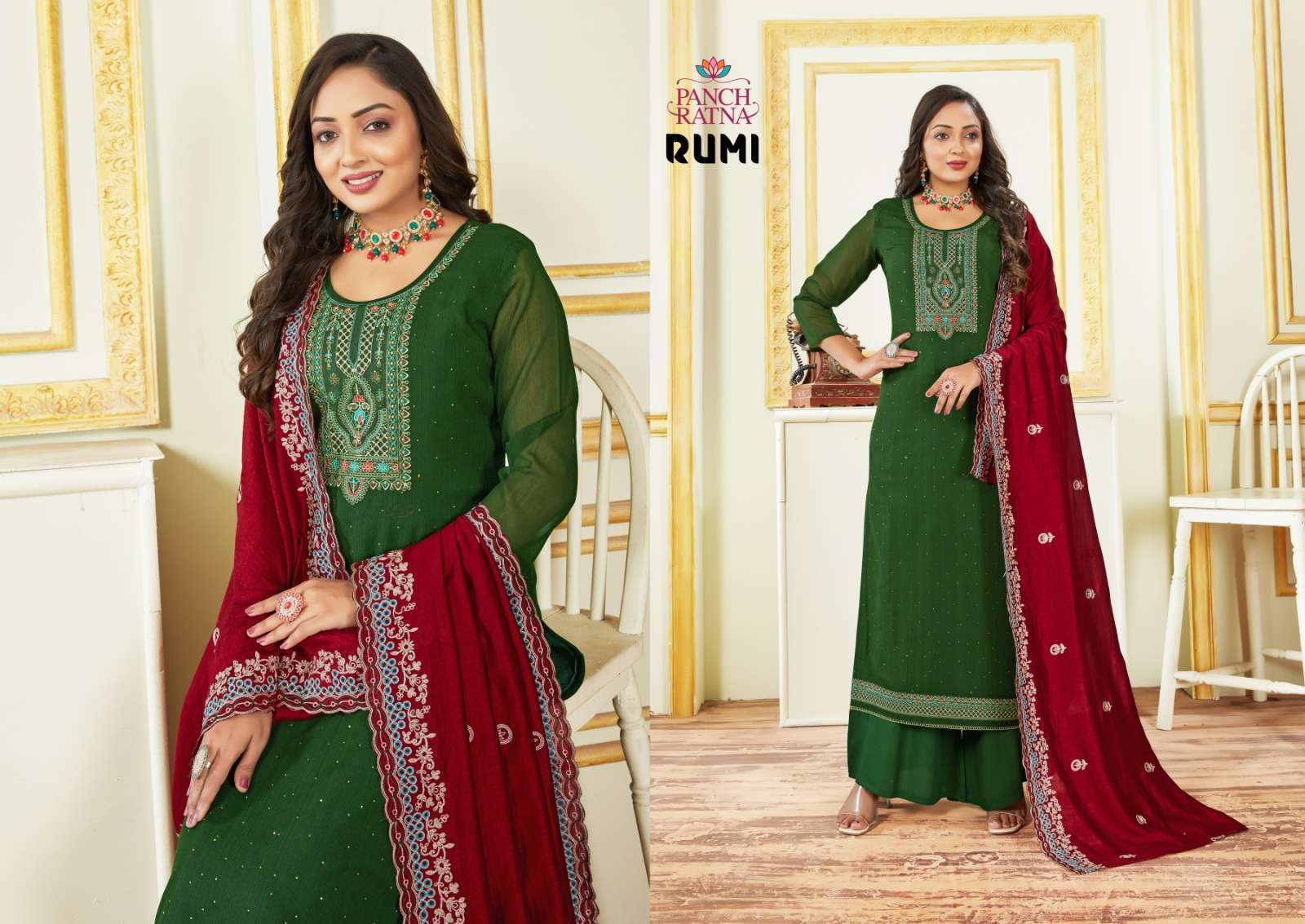Panch Ratna Rumi Georgette Designer Salwar Suit Wholesale catalog