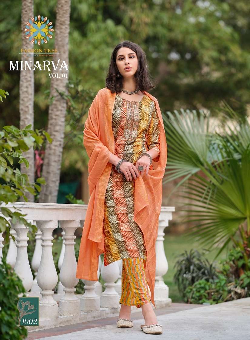 Passion Tree Minarva Vol-1 – Kurti Pant With Dupatta Wholesale Catalog