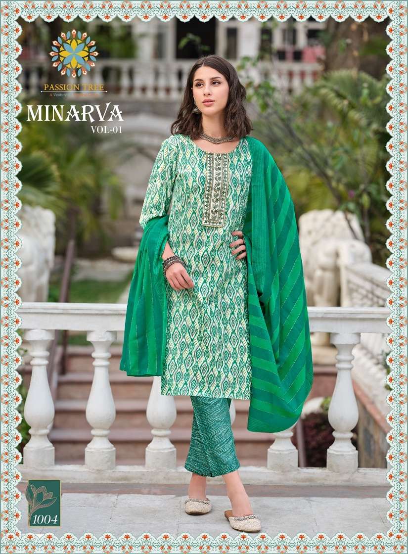 Passion Tree Minarva Vol-1 – Kurti Pant With Dupatta Wholesale Catalog