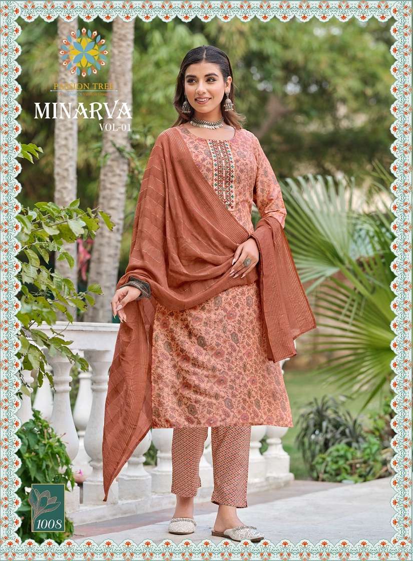 Passion Tree Minarva Vol-1 – Kurti Pant With Dupatta Wholesale Catalog