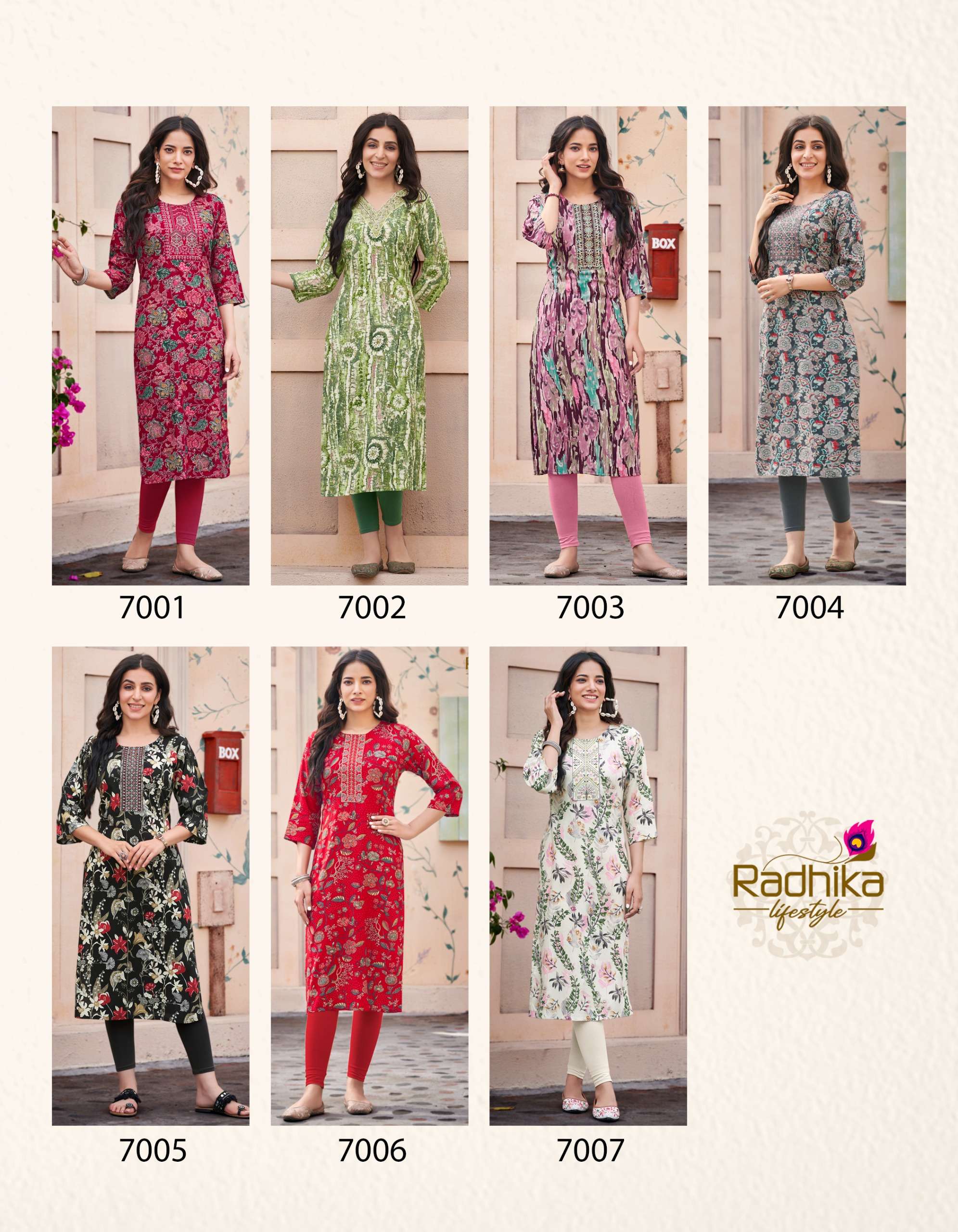 RADHIKA lifestyle PAHEL VOL 7 Kurti Wholesale catalog