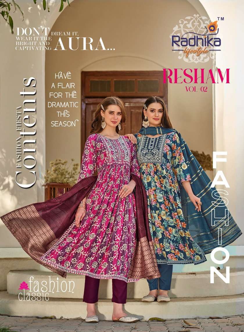 RADHIKA lifestyle RESHAM VOL2 Kurti Wholesale catalog