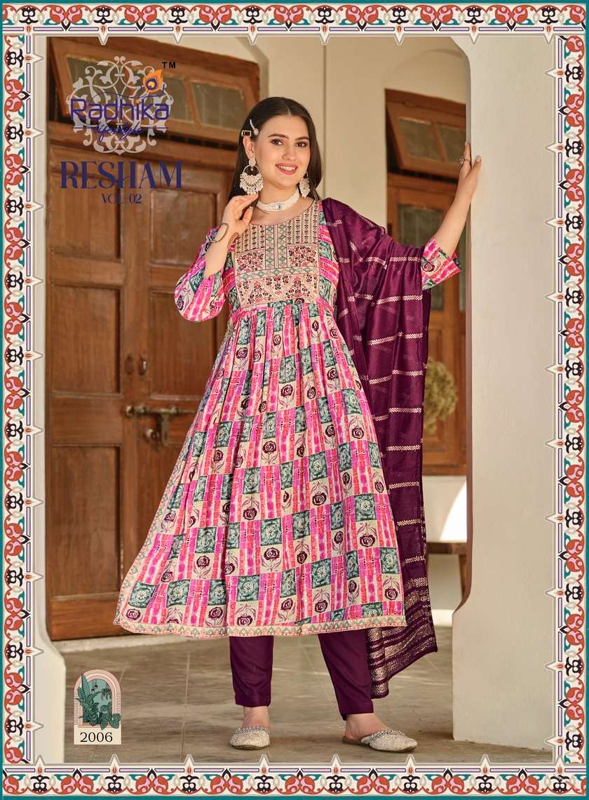 RADHIKA lifestyle RESHAM VOL2 Kurti Wholesale catalog