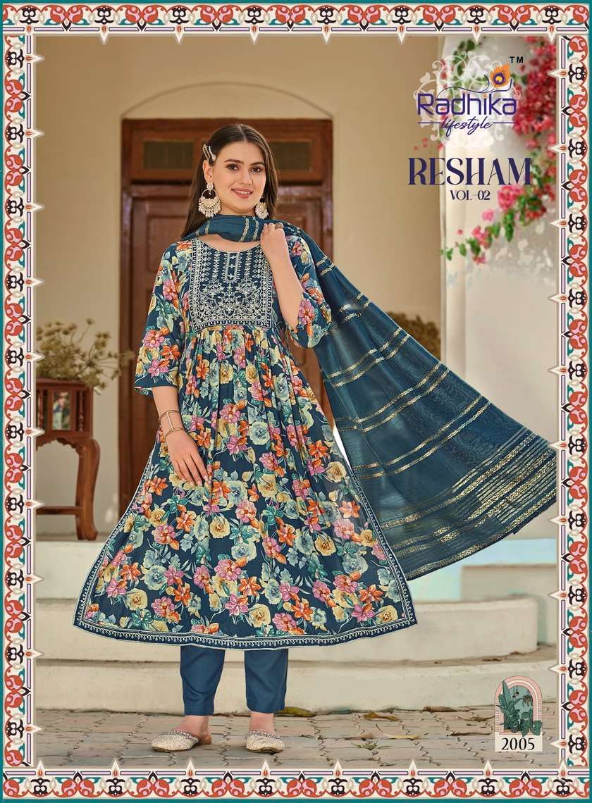 RADHIKA lifestyle RESHAM VOL2 Kurti Wholesale catalog