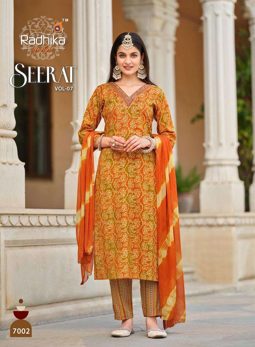 RADHIKA lifestyle SEERAT VOL7 Kurti Wholesale catalog