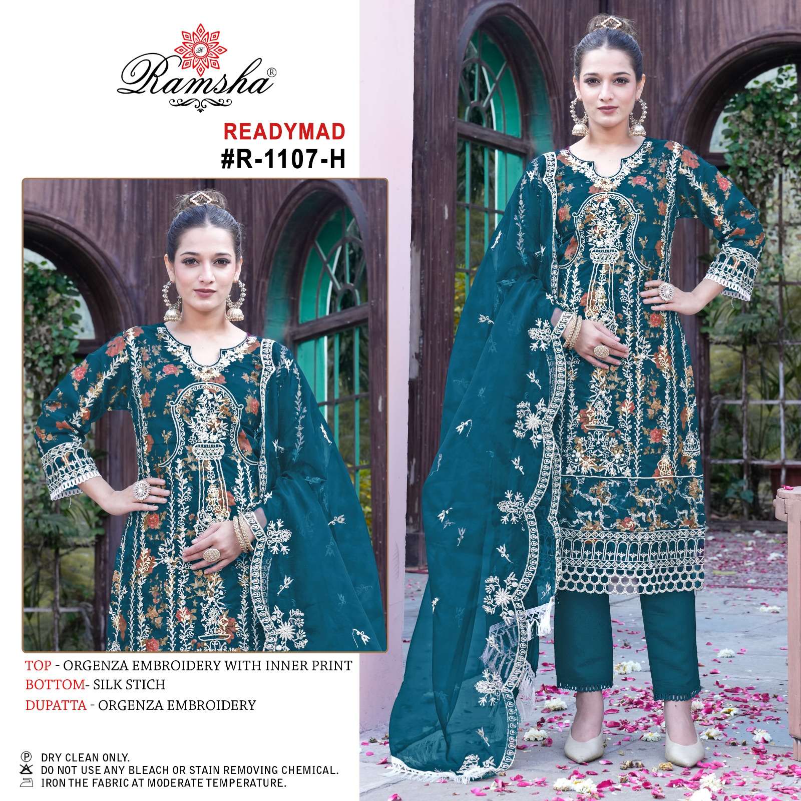 Ramsha R 1107 E To H Embroidered Salwar Suit Wholesale catalog