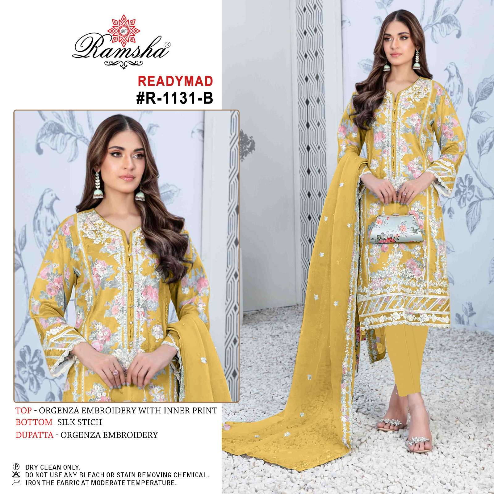 Ramsha R 1131 A To D Organza Salwar Suit Wholesale catalog