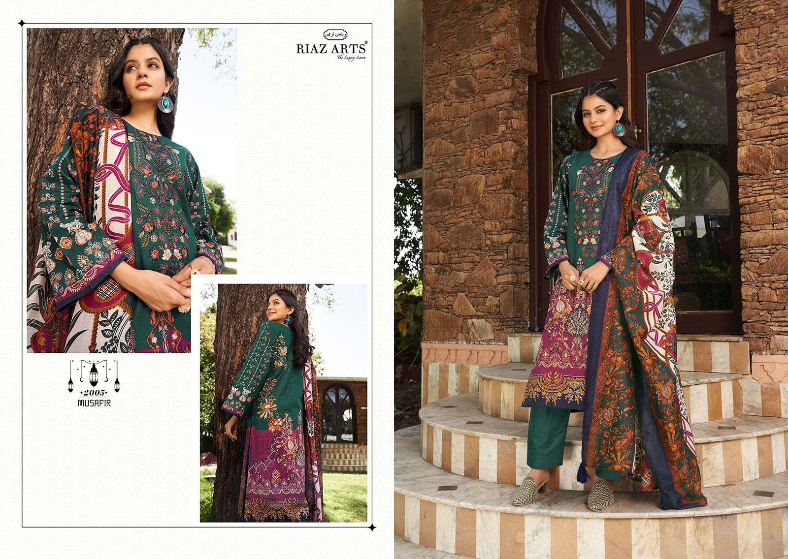 Riaz Arts Musafir Lawn Digital Printed Dress Material Wholesale catalog