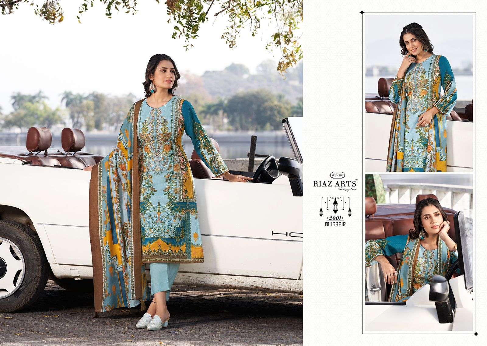 Riaz Arts Musafir Lawn Digital Printed Dress Material Wholesale catalog