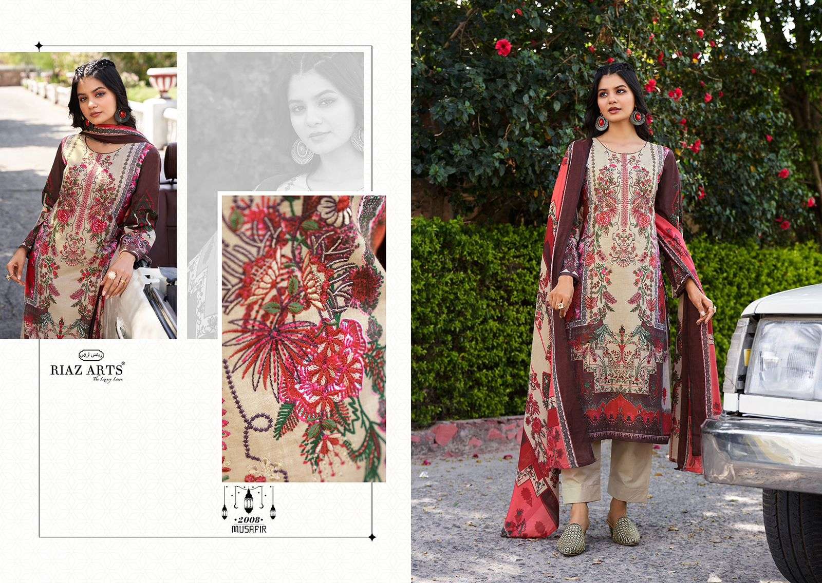 Riaz Arts Musafir Lawn Digital Printed Dress Material Wholesale catalog