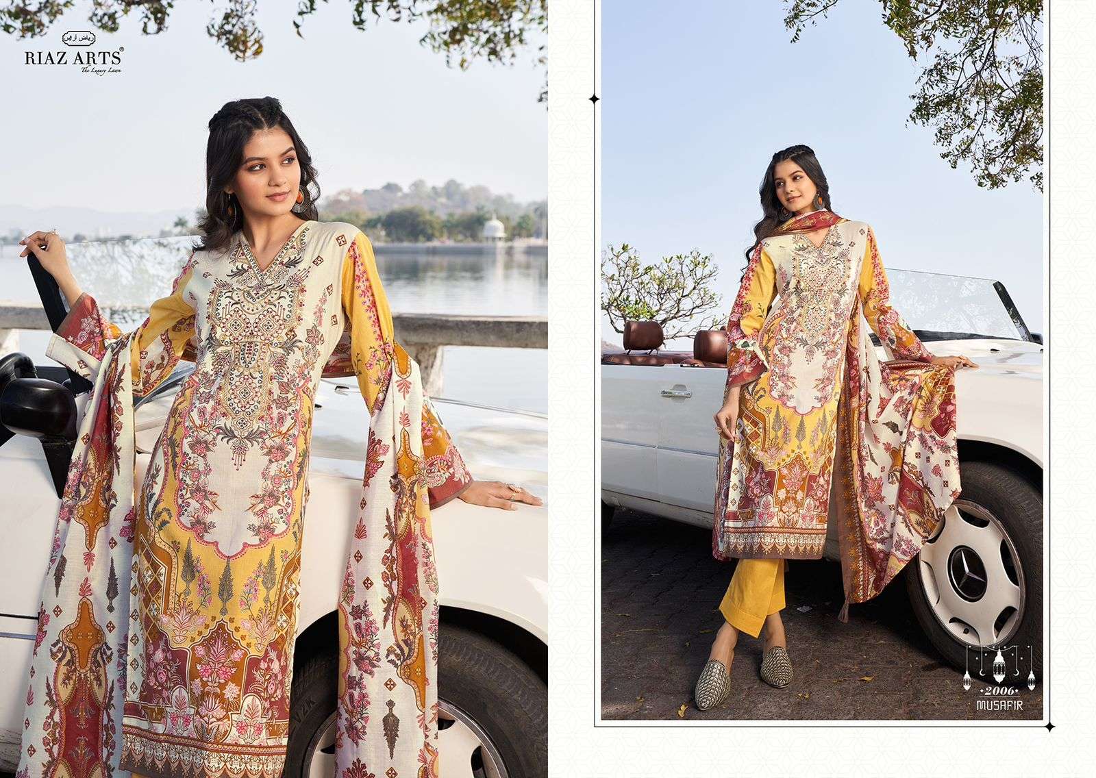 Riaz Arts Musafir Lawn Digital Printed Dress Material Wholesale catalog