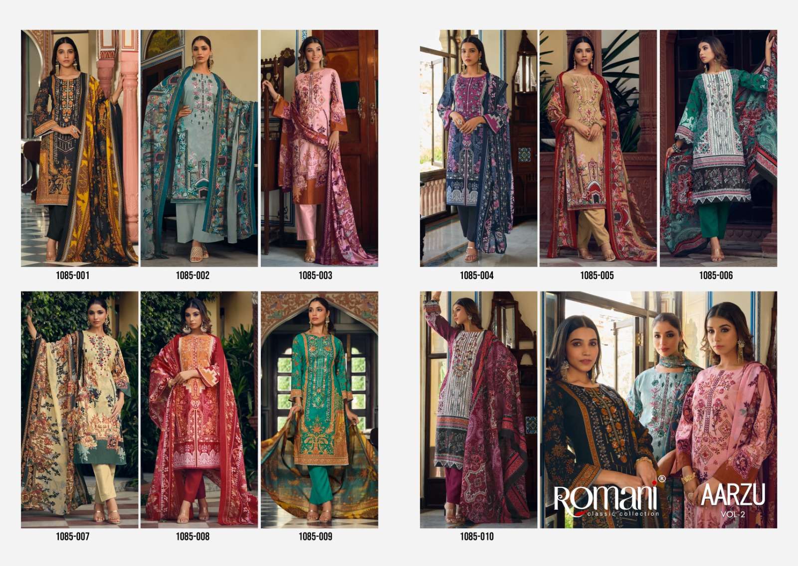 Romani Aarzu Vol 2 Soft Cotton Dress Material Wholesale catalog