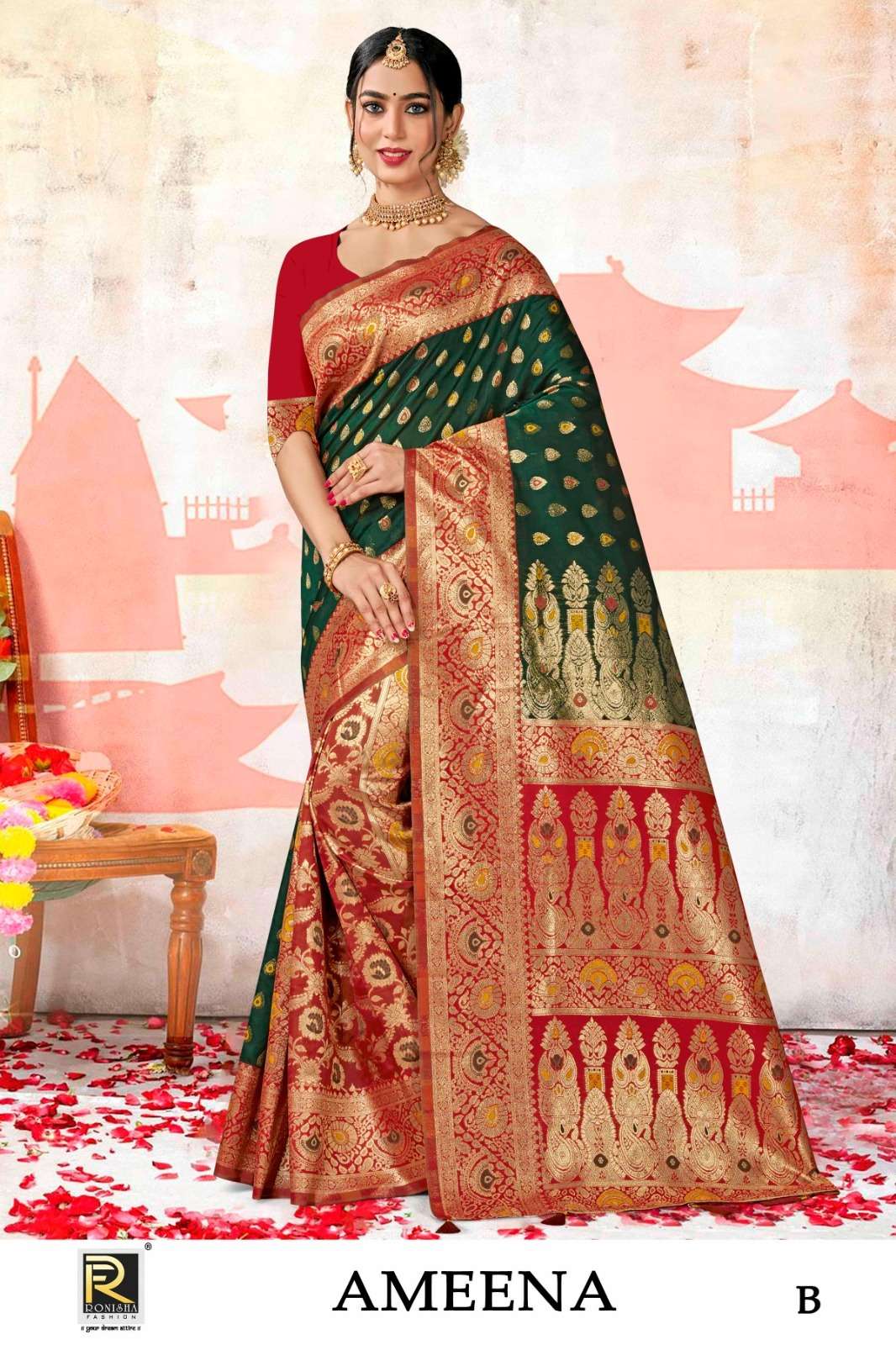 Ronisha Ameena  Banarasi Silk Saree Wholesale catalog