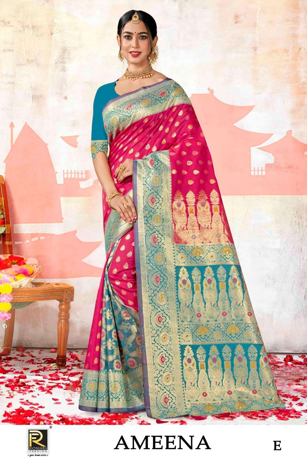 Ronisha Ameena  Banarasi Silk Saree Wholesale catalog