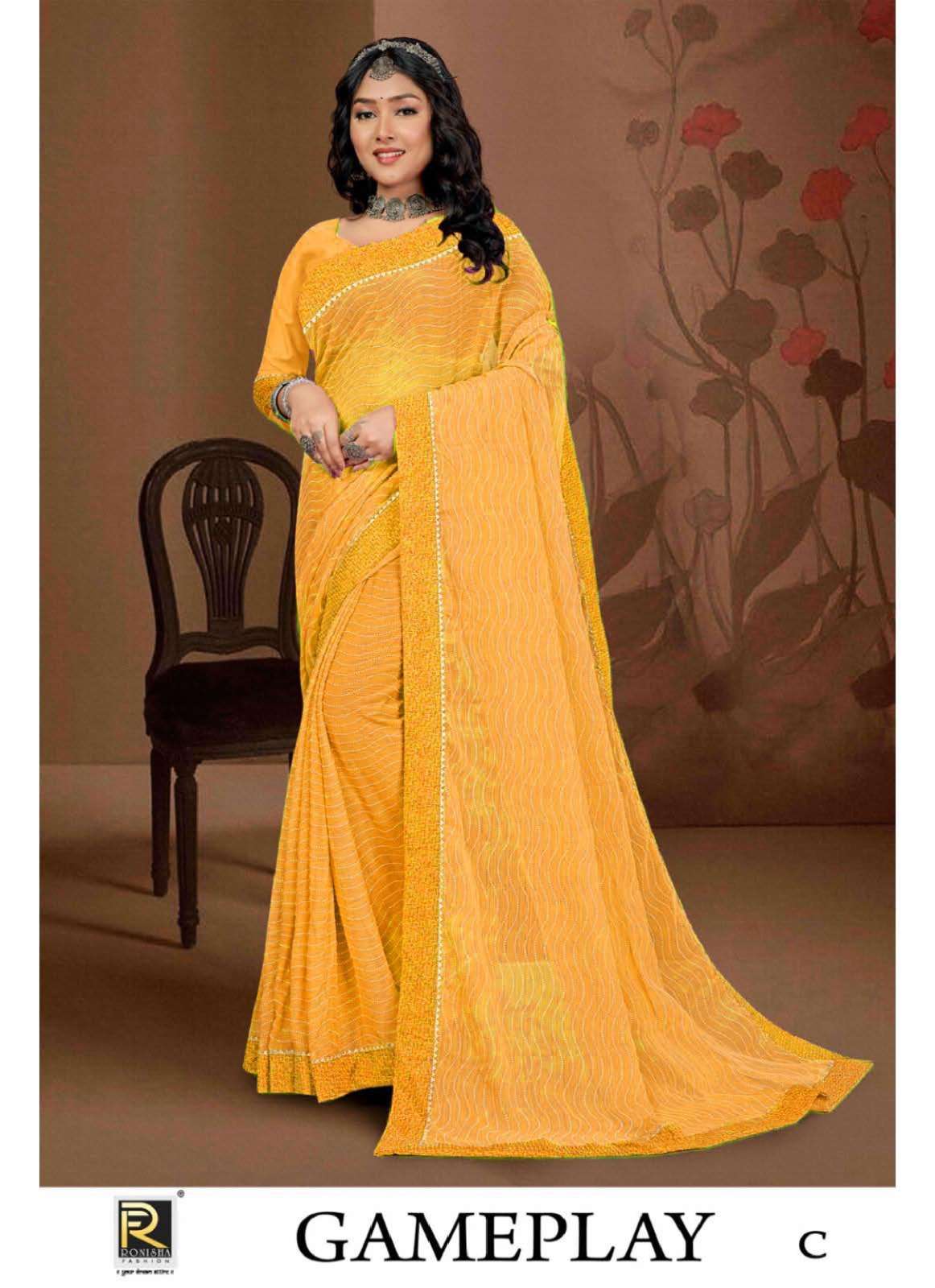 Ronisha Game play-2 Saree Wholesale catalog