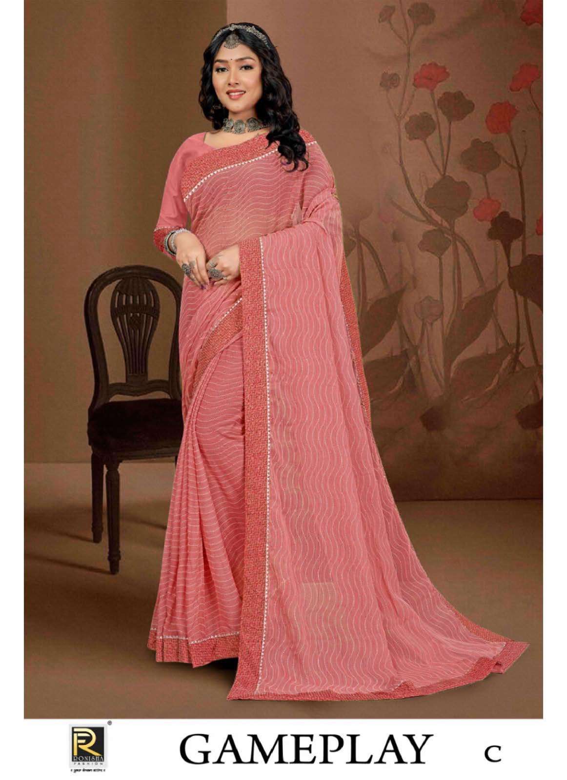 Ronisha Game play-2 Saree Wholesale catalog