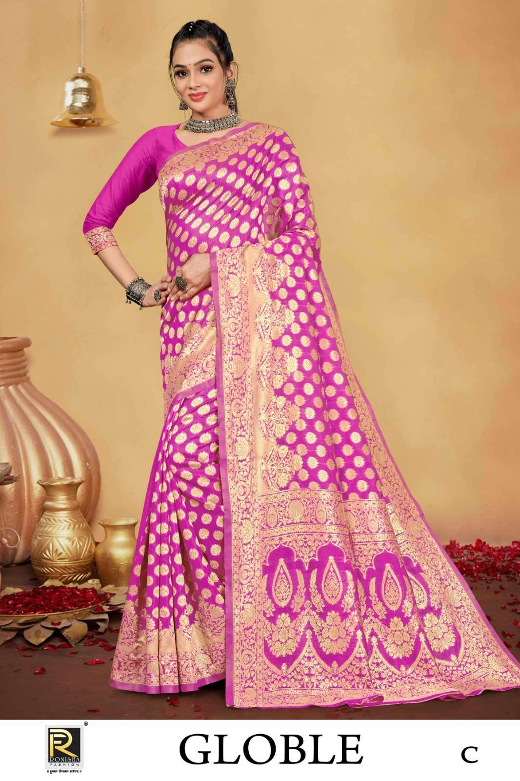 Ronisha Globle Banarasi Silk Saree Wholesale catalog