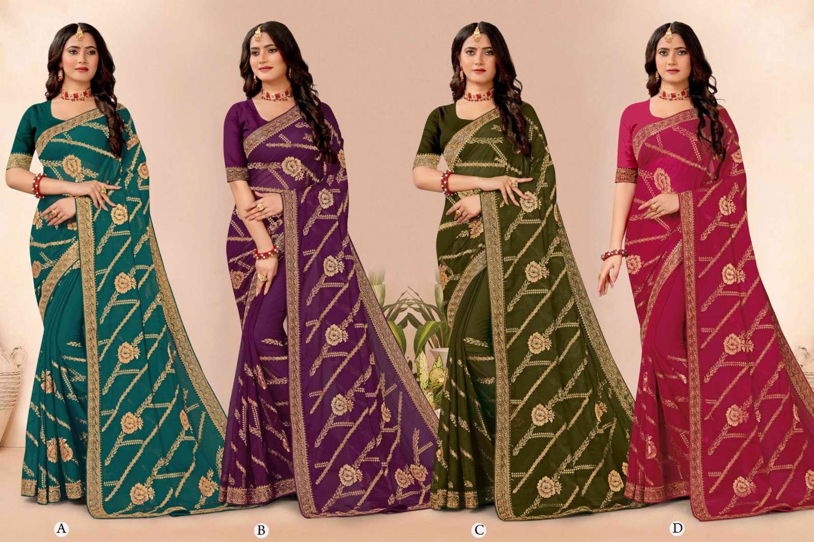 Ronisha Man mohak Saree Wholesale catalog