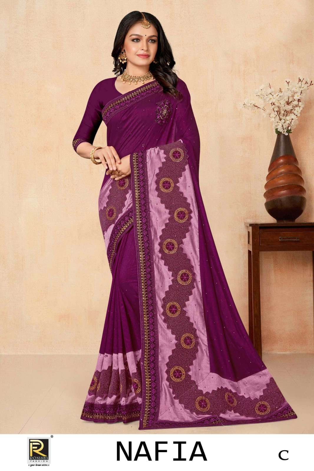 Ronisha Nafia Saree Wholesale catalog