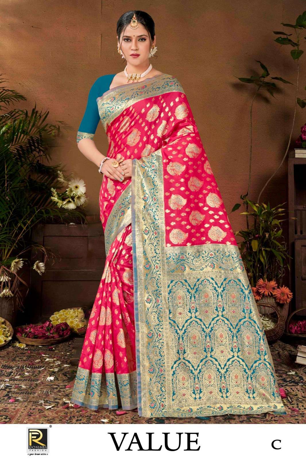 Ronisha Value Banarasi Silk Saree Wholesale catalog