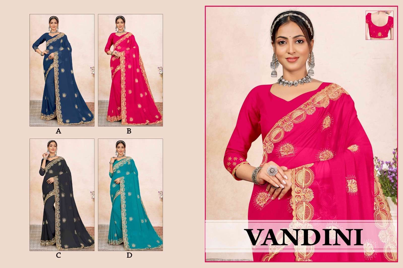 Ronisha Vandini Saree Wholesale catalog