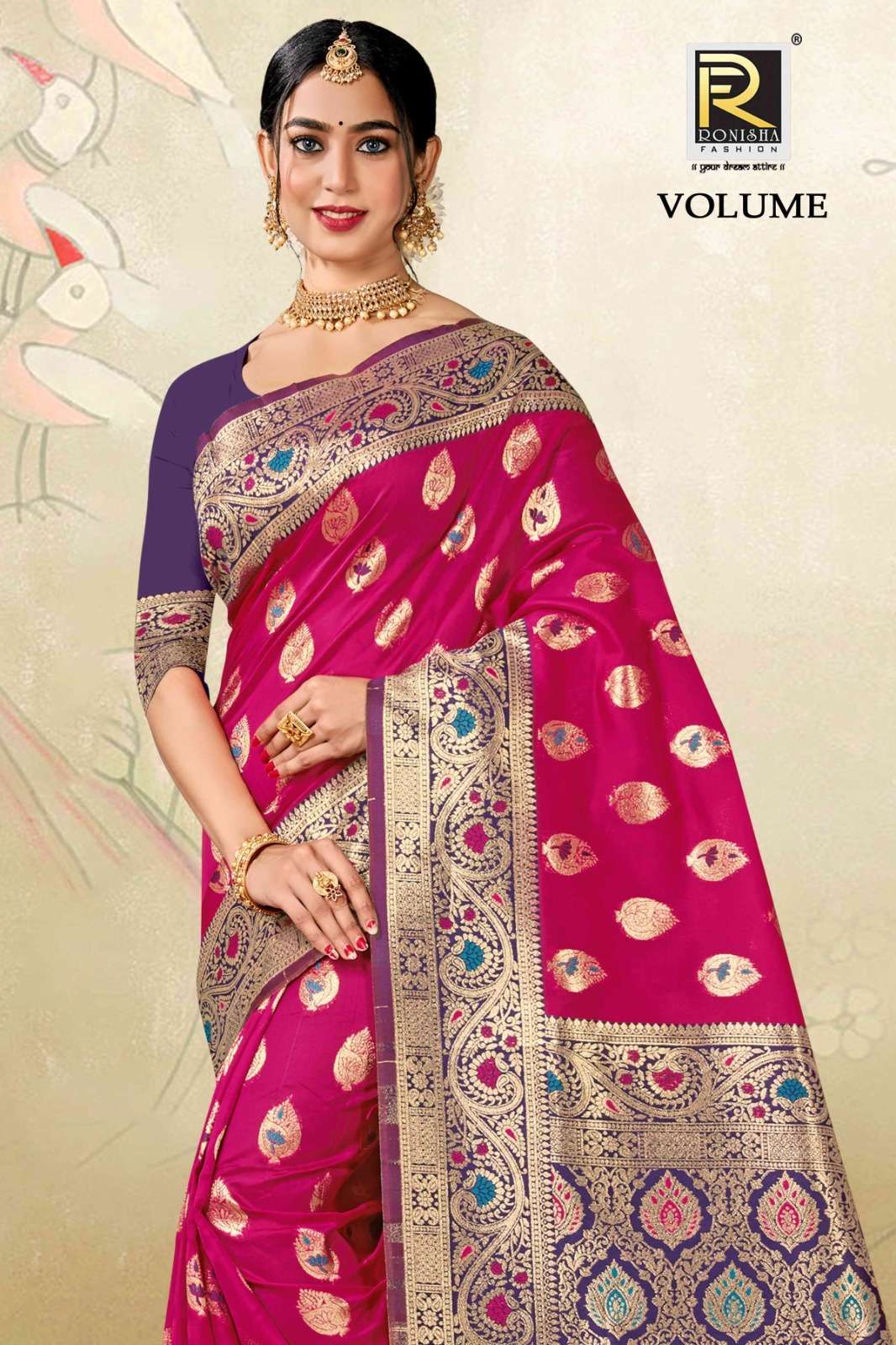 Ronisha Volume Banarasi Silk Saree Wholesale catalog